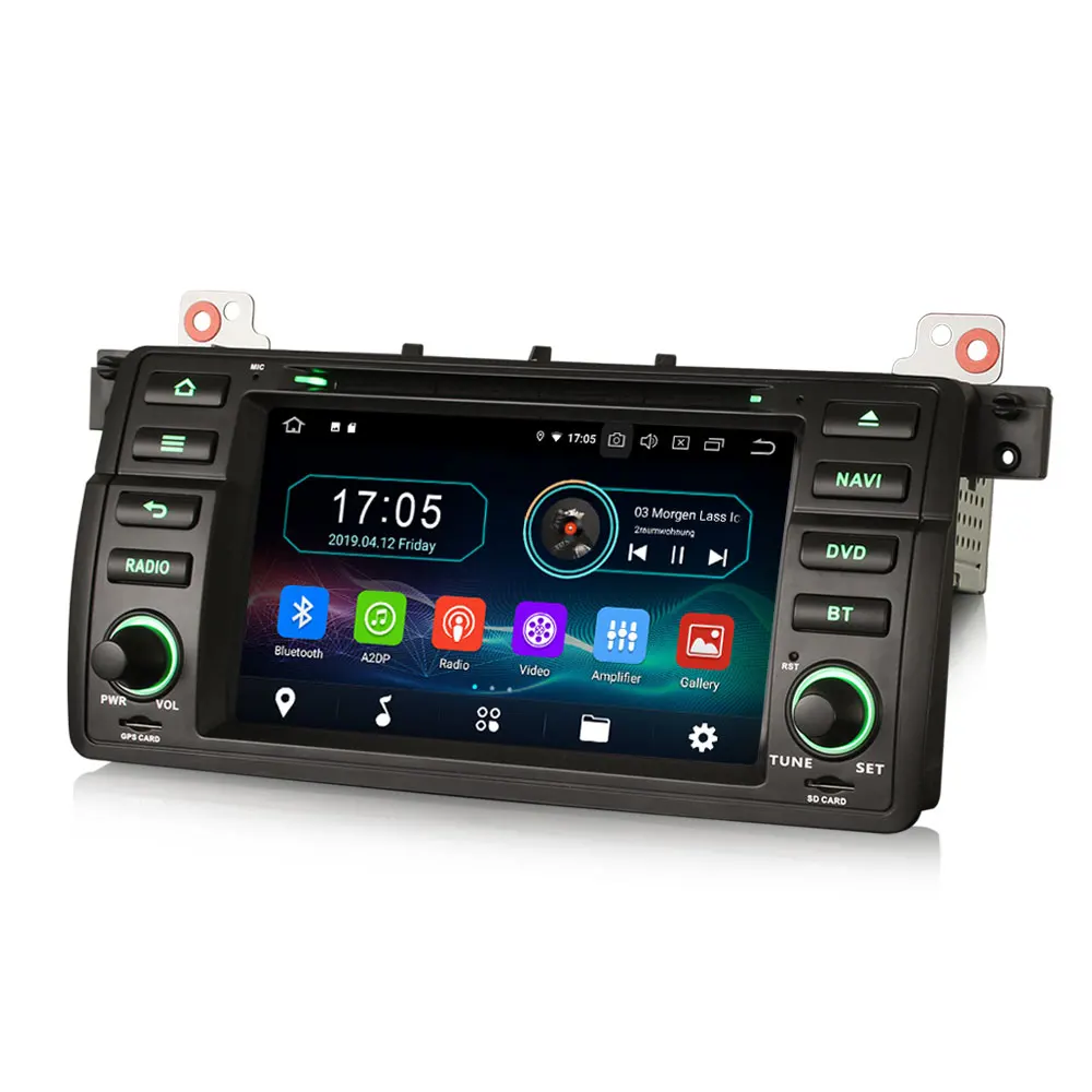 Excellent 7" Android 9.0 Pie OS Car DVD Multimedia Navigation GPS Radio for BMW 3 Series E46 (318/320/325) 1998-2006 & BMW M3 1998-2006 2