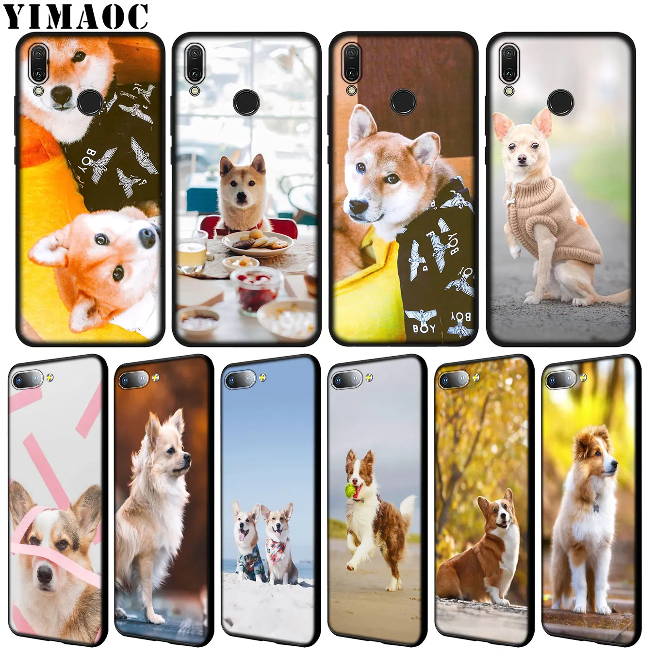 Мягкий силиконовый чехол YIMAOC corgi dog Для Huawei Y9 Y7 Y6 Prime 2019 Honor 20 8C 8X 8 9 9X 10 Lite 7C 7X 7A Pro