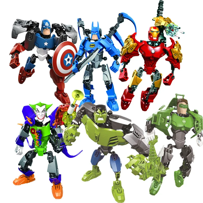 6pcs/set The Avengers Marvel DC Super Heroes Series