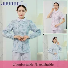 Printing Surgical Gown Suit Short Sleeve Hospital Beauty Salon Dental Clinic Nurse Uniform Scrubs Medical Uniforms Women