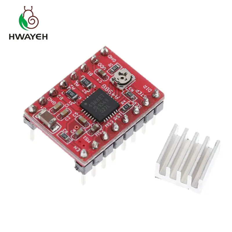 

5PCS 3D Printer Parts Reprap A4988 Stepper Motor Driver Module With HeatSink Stepstick Like DRV8825 Compatible With Ramps 1.4