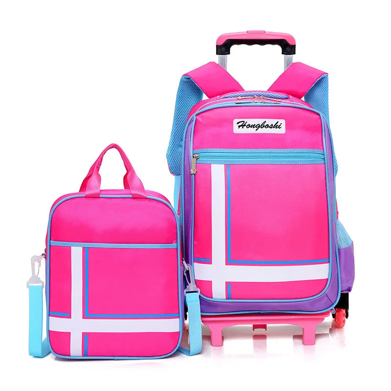 

Children School Bags for Kids boys girls Trolley Schoolbag Rolling Luggage Book Bags Wheeled Backpack Primary Mochilas