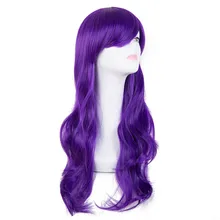 Карнавальный парик Fei-Show синтетические термостойкие длинные волнистые фиолетовые волосы Pelucas Costume Cos-play вечерние волосы для Хэллоуина