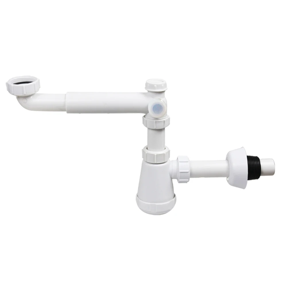 

Talea G1 1/2" sink basin drainpipe kit white pipe into the wall single bathroom basindrain waste drainage system GN012C001