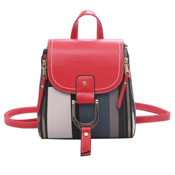 

Backpack female large capacity simple student backpack female fashion outdoor simple zipper color matching travel bag #Zer