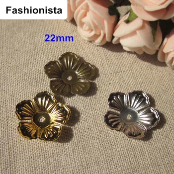 

100pcs Metal Flower Bead Caps 22mm Gold-color,Silver-color,Steel,Bronze Color,Metal Stamping Crafted Flowers,Jewelry Findings