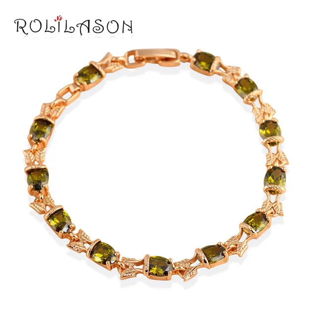 Excellent Quality Peridot Bracelets Yellow Gold Tone Green Zirconia Excellent Quality Peridot Bracelets Yellow Gold Tone Green Zirconia Black Friday Whole Retail Fashion Jewelry