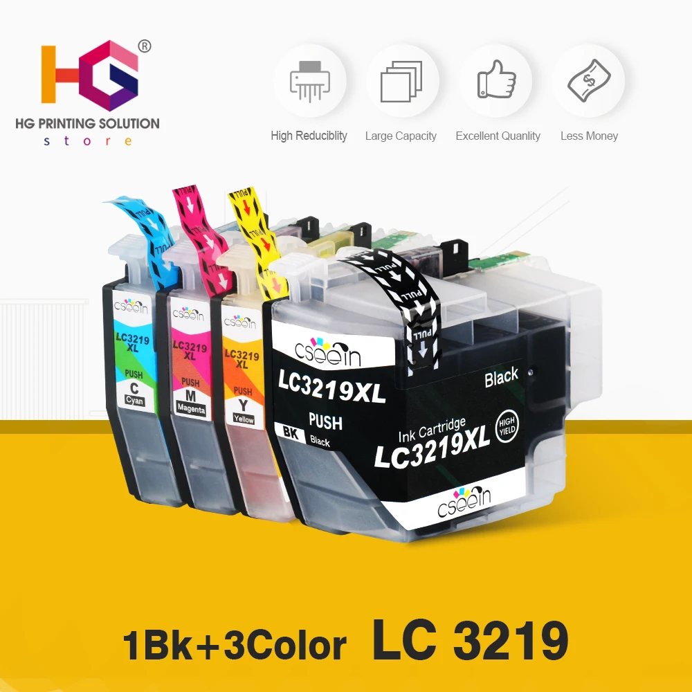 

4pcs LC3219 LC3219XL Full Ink Cartridge For Brother MFC-J5330DW J5335DW J5730DW J5930DW J6530DW J6935DW Printer lc3217