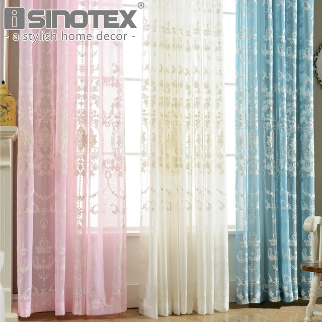 European Style Jacquard Curtains Embroidered Baroque Fl Design European Style Jacquard Curtains Embroidered Baroque Fl Design Window Treatment Linen Sheer Curtain D Pink White Colors