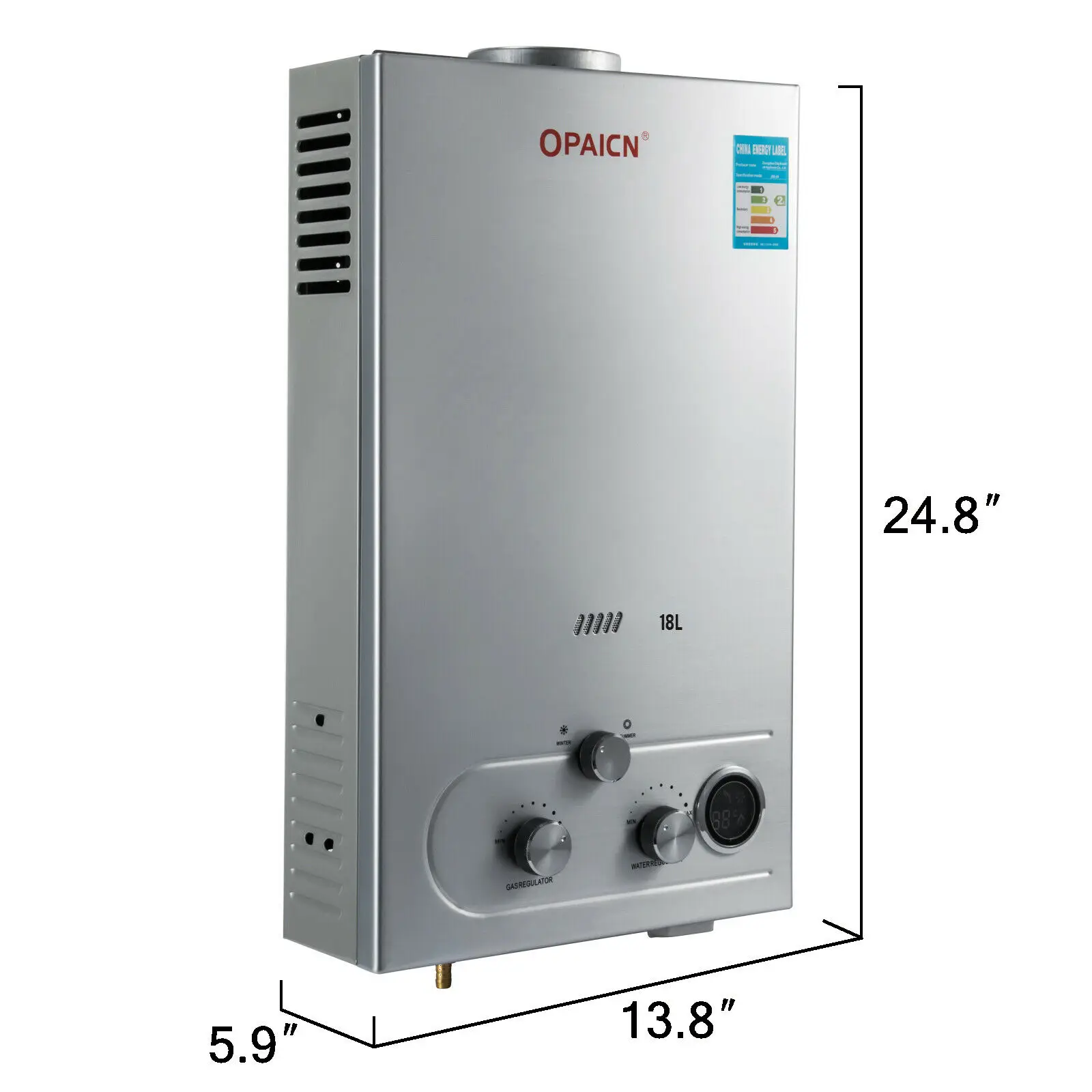 8L LPG Propangas Gas Warmwasserbereiter Warmwasserspeicher Durchlauferhitzer DHL 