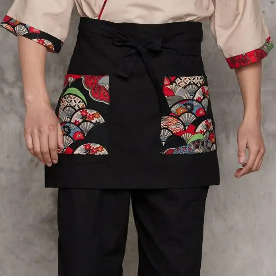 Japanese Kitchen Apron Chef Sushi Black Shor Japanese Cuisine Cooking