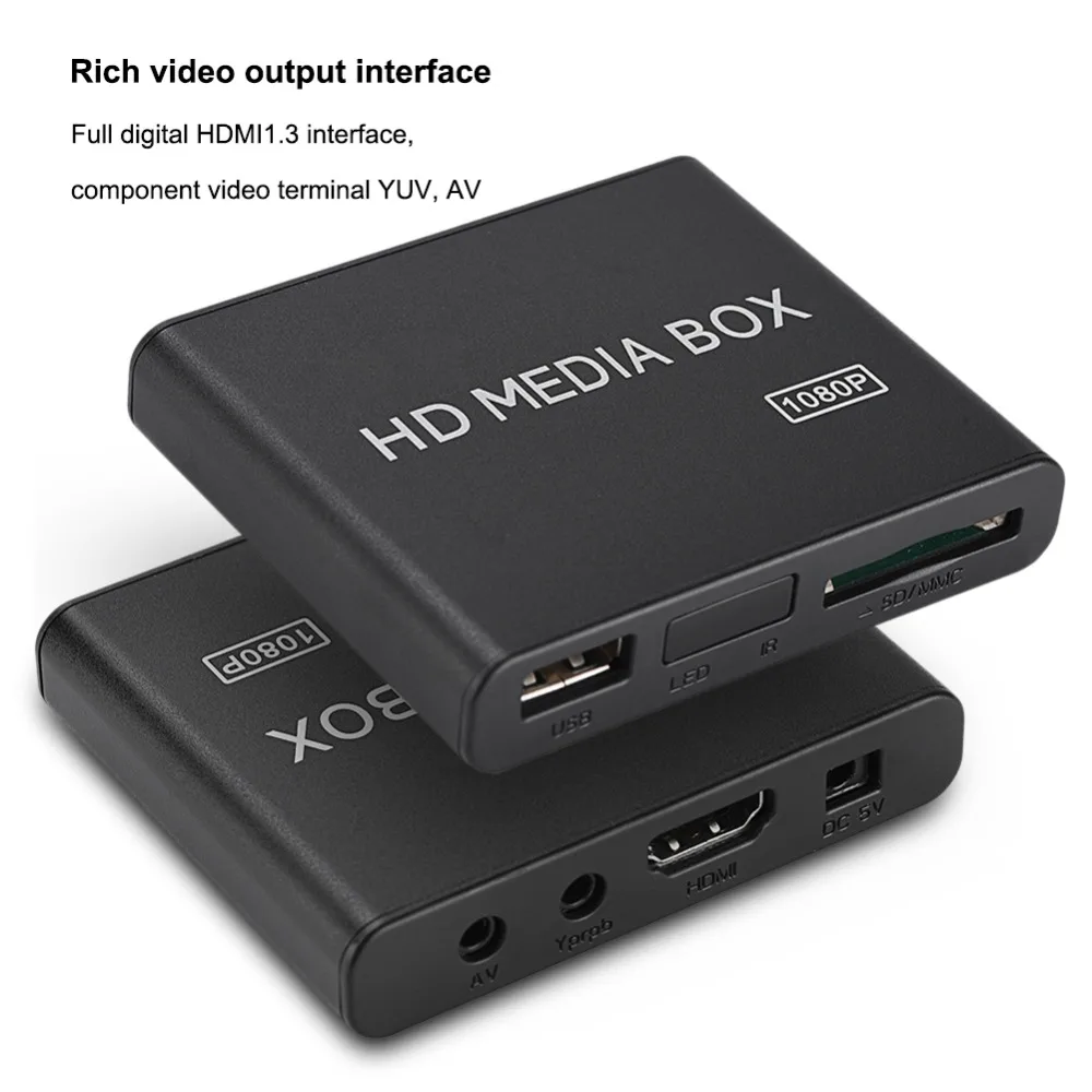 110-240 В Full HD мини внешний Box Media Player 1080 P Media Player окно Поддержка USB MMC RMVB MP3 AVI MKV