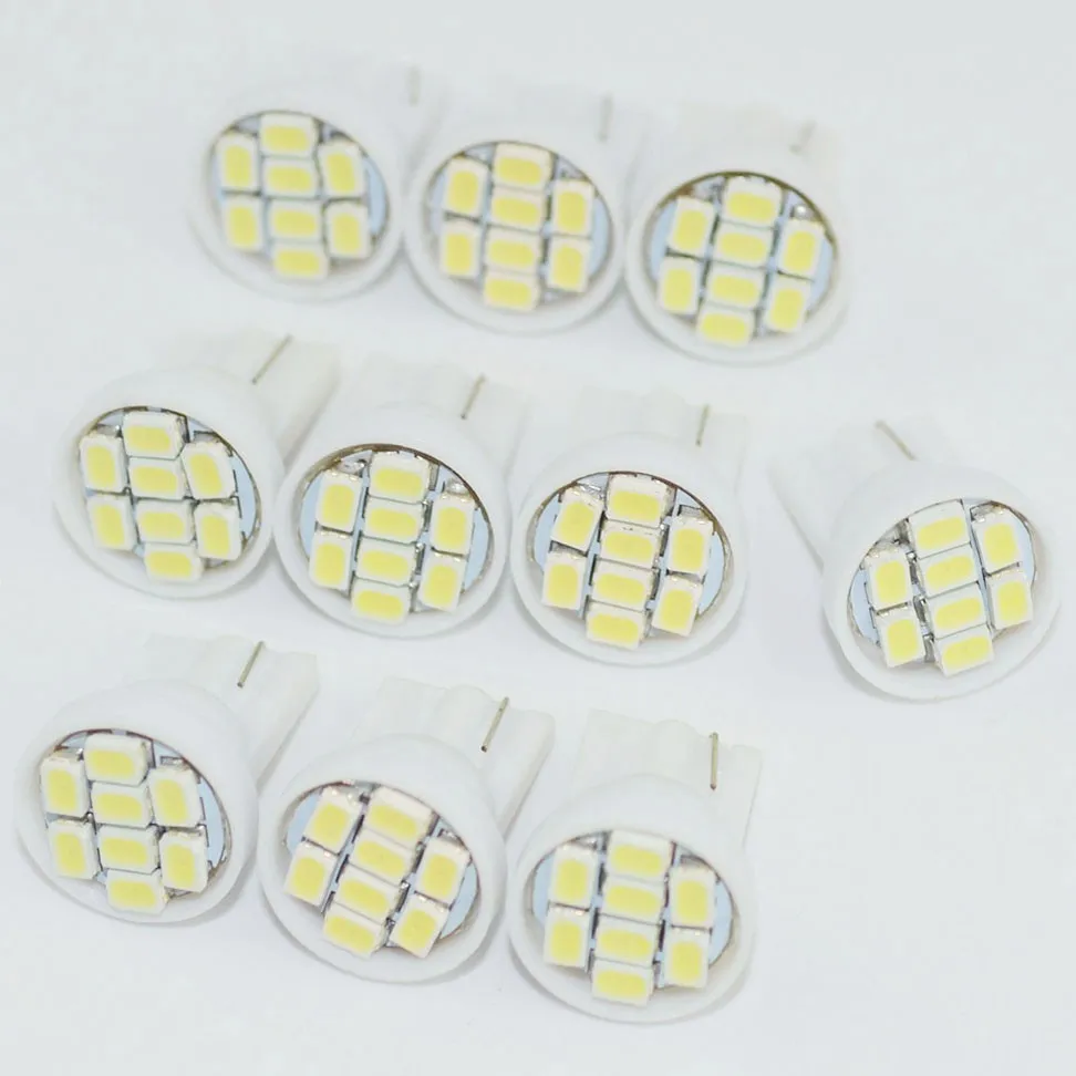 10 шт. T10 8smd 8led 8 светодиодов 194 168 192 W5W 1206(3020) супер яркий t10 w5w Автомобильная светодиодная лампа Светодиодная свет/t10 клин светодиодная Автомобильная фара