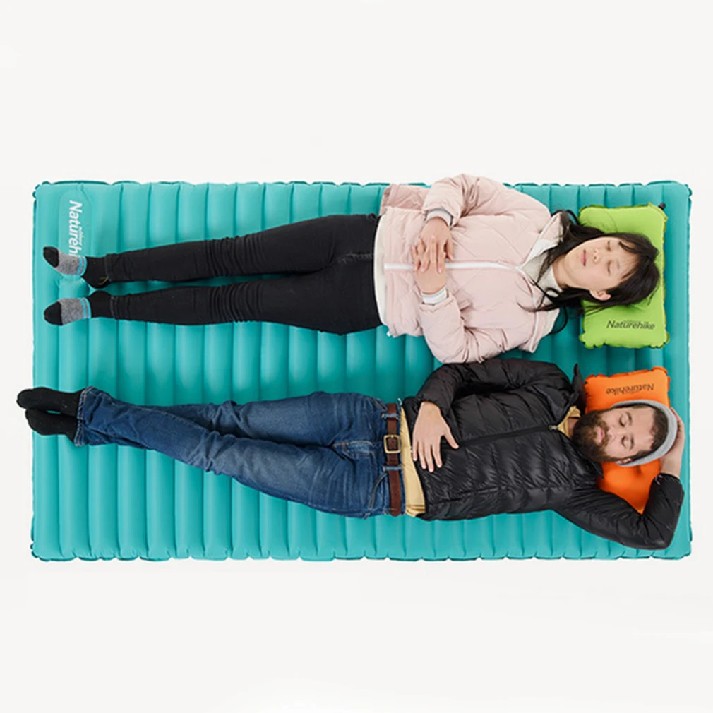 

Double Inflatable Sleeping Pad Outdoor Camping Small Packed Size Lightweight Moldable Inflate And Deflate Easy Storage