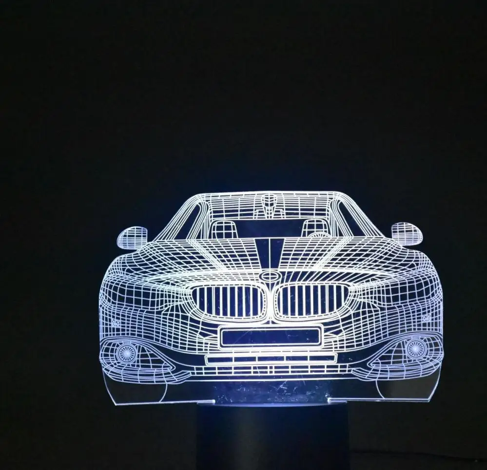 Ночник украшения дома Рождественский Декор 3D Оптические иллюзии стол лампа