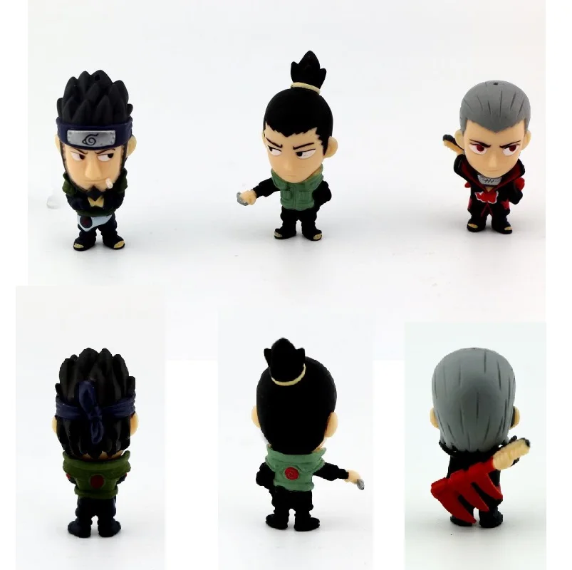 

4CM Anime Naruto Action Figure toys Uzumaki Naruto Uchiha Sasuke Random 5pcs Mini Figurine Vinyl Desk Deco Ornaments Adult toy