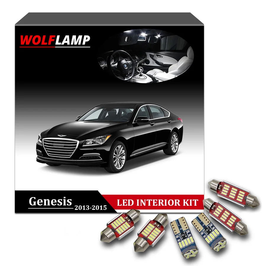 Details About 10pcs Canbus Kit Led Interior Car Light For 2013 2015 Hyundai Genesis White Bulb