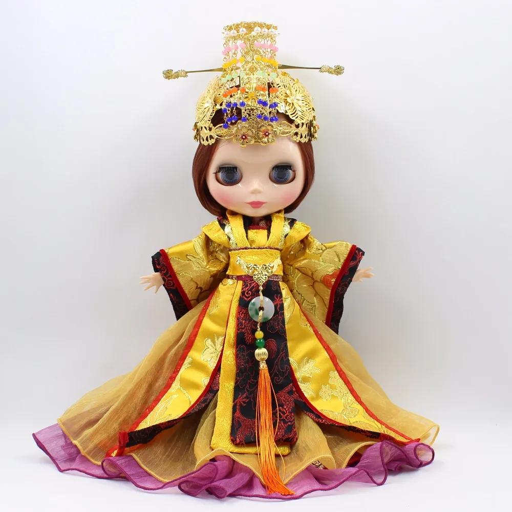 Neo Blythe Doll Chinese Queen Golden Dress 4