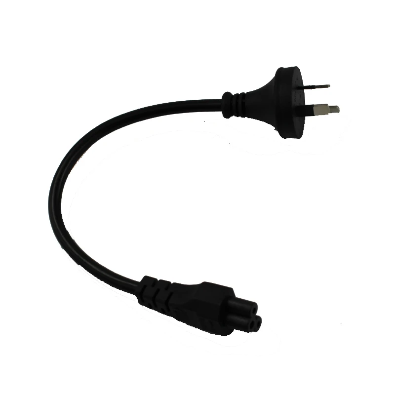 30cm 3 Prong Power Cable AU Australia New Zealand Plug C5 Cloverleaf AC