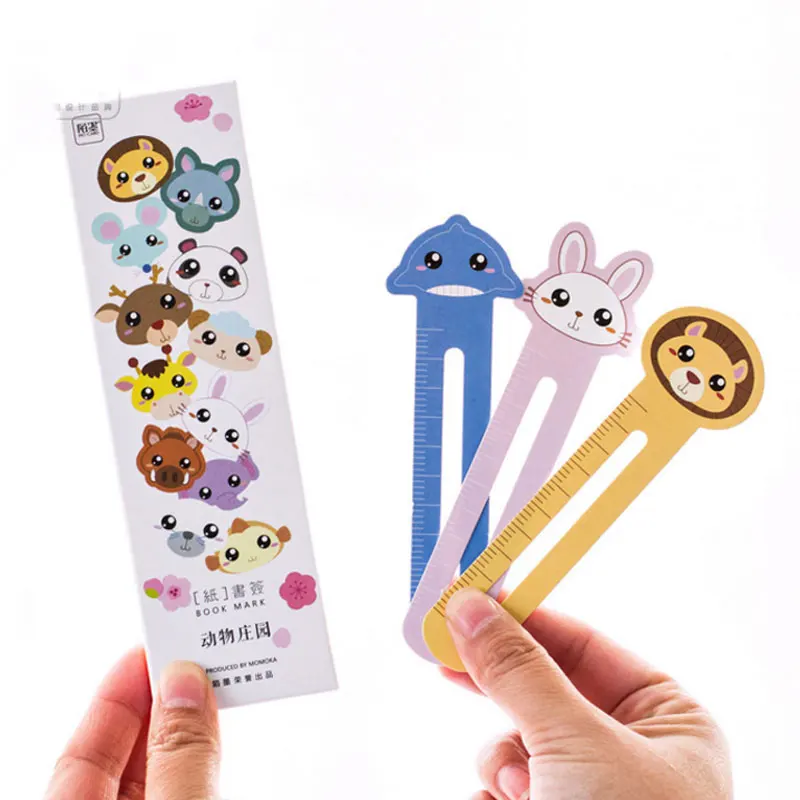 

30pcs/lot Kawaii "Animal farm " Bookmark Cat Rabbit Paper Book Markers Marque Page Cute Stationery School Chancery Supplie Gift