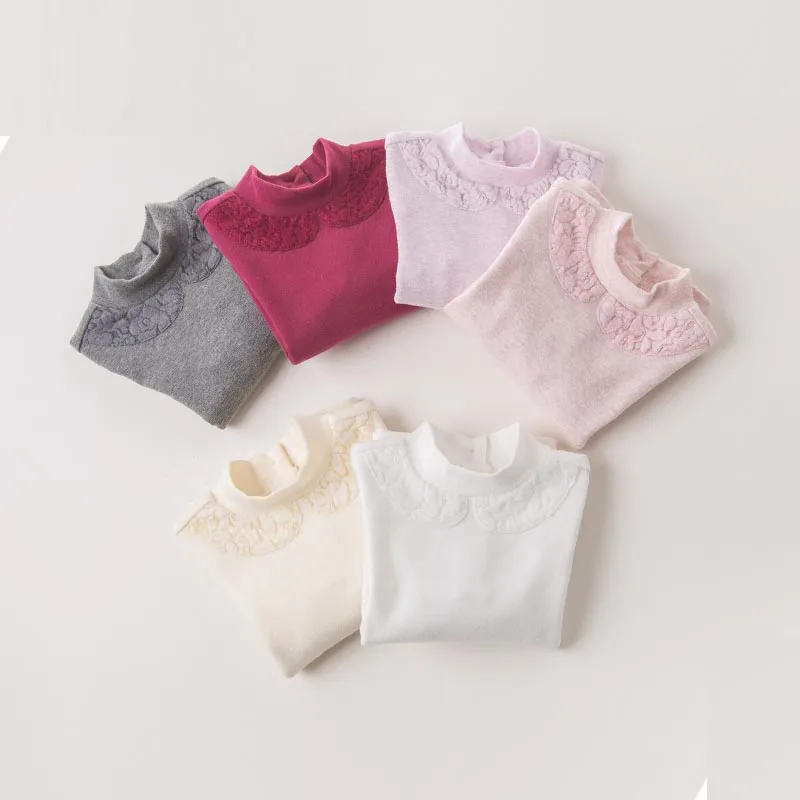 DB6528 dave bella/Осенняя модная футболка для маленьких девочек; милые детские хлопковые топы; детская футболка высокого качества