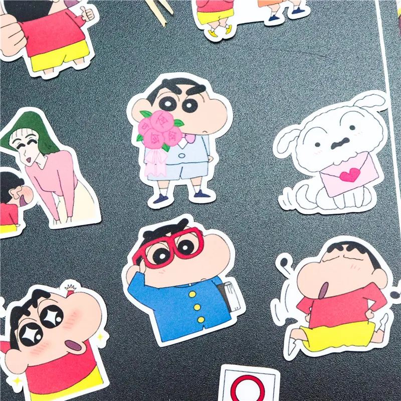 40 шт. креативные милые самодельные наклейки crayon Shin chan nowara shnnosuke для