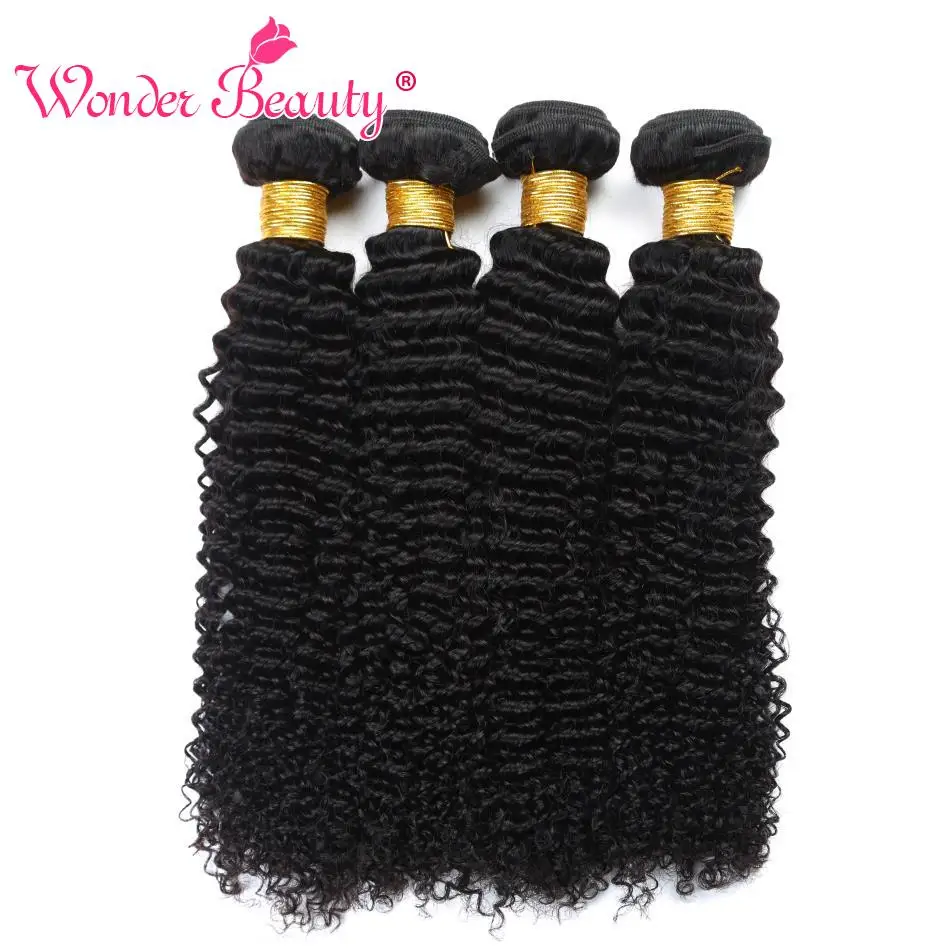 

Afro Kinky Curly Hair Brazilian Hair Weave Bundles Wonder Beauty 100% Human Hair Non Remy Hair 4Pcs 8-30inch Shipping Fast