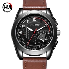 Hannah Martin Brand Watches Men Military Sport Waterproof Leather Quartz Watch Man Fashion Wristwatch Male Clock reloj hombre Hannah Martin Brand Watches Men Military Sport Waterproof Leather Quartz Watch Man Fashion Wristwatch Male Clock reloj hombre