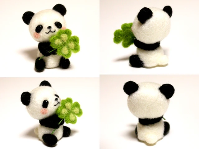 Шерстяная войлочная Милая панда ручной работы материал сумка для начинающих