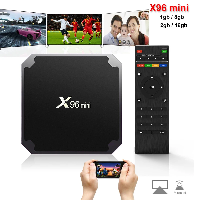 

X96mini Android 7.1 Smart TV BOX Amologic S905W Quad Core support 2.4G Wireless WIFI 4K 1080P media play Set-Top Box X96 mini