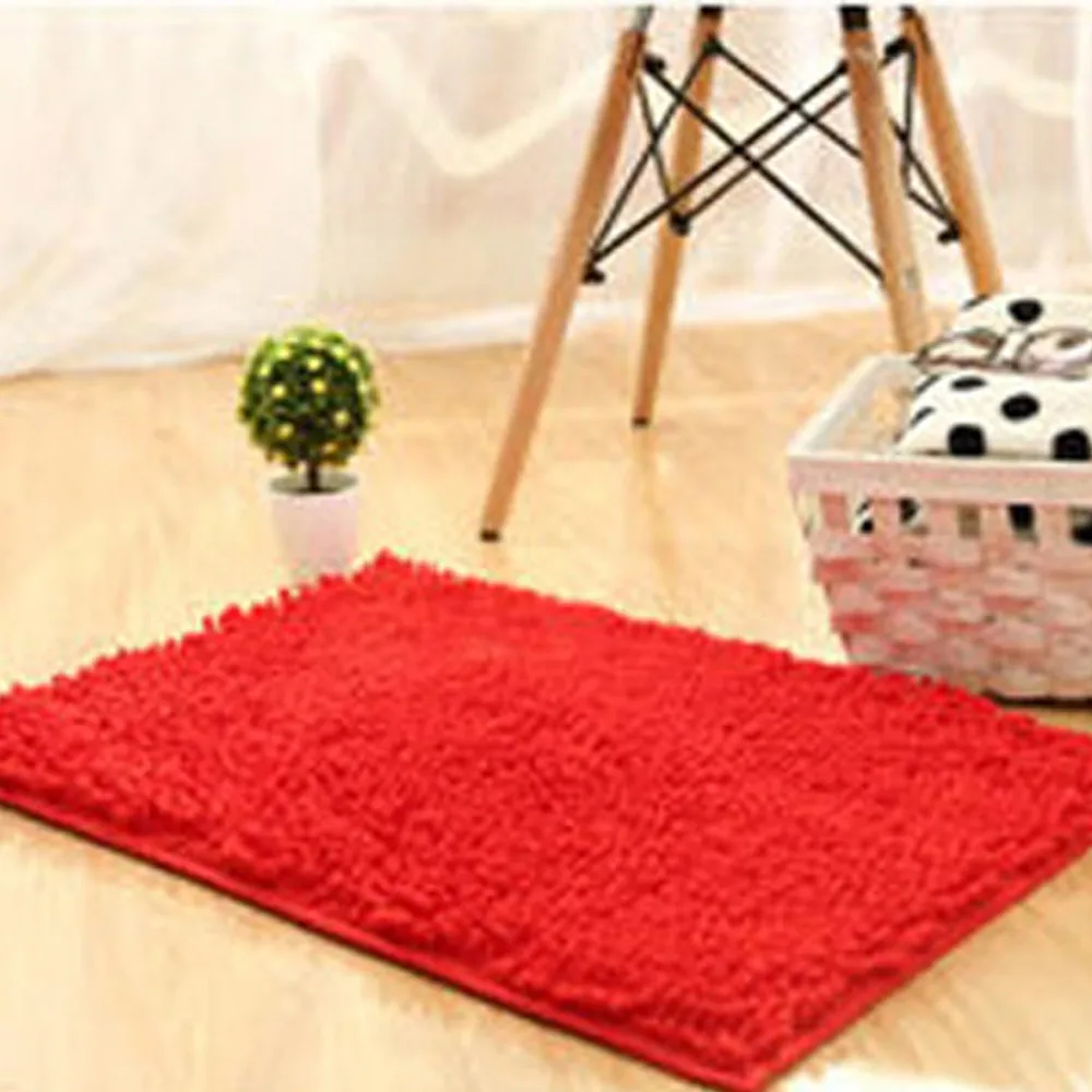 

4 colors Bath Mat Bathroom Carpet Bathroom Mat For Toilet Bathroom Rug Toilet Mat Tub Rug Absorbent Soft Chenille