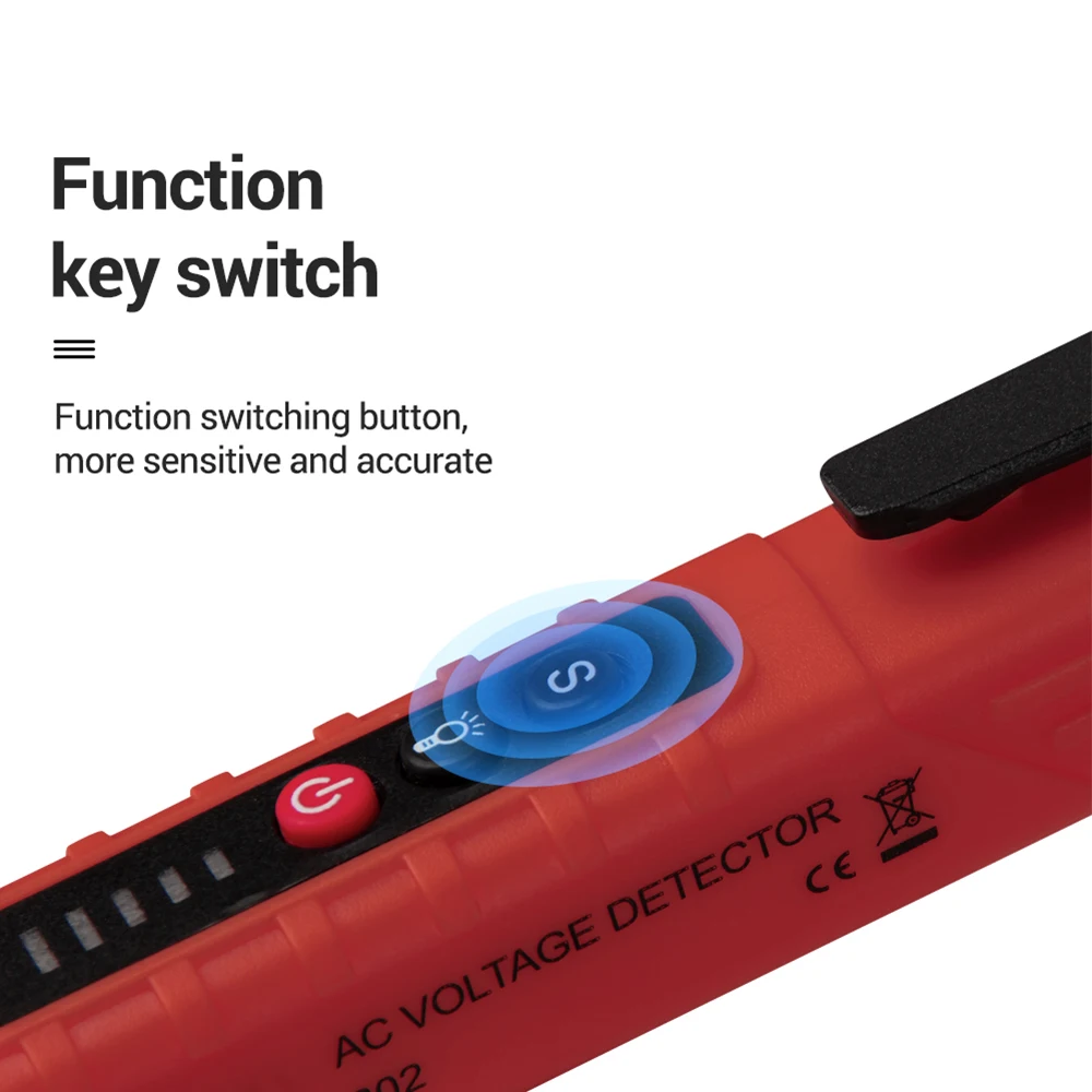 Tester Pencil Testing Circuit Breakers Wall Sockets Pen Style VD802 Non-contact AC Voltage Detector Tester Electric Indicator