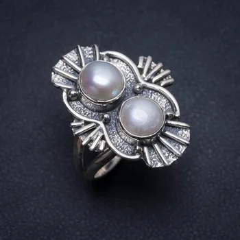 

Natural River Pearl Handmade Mexican 925 Sterling Silver Ring, US Size 6 S2186
