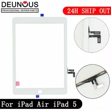 Новинка для iPad Air 1 iPad 5, сенсорный экран, дигитайзер, без кнопки «Домой», передний стеклянный дисплей, сенсорная панель, замена A1474 A1475 A1476(China)