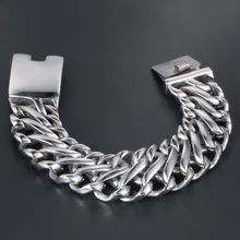 Панк Рок папа мужские подарки массивный большой браслет для мужчин тяжелый полированный нержавеющая сталь звено цепи украшения, браслеты дружбы