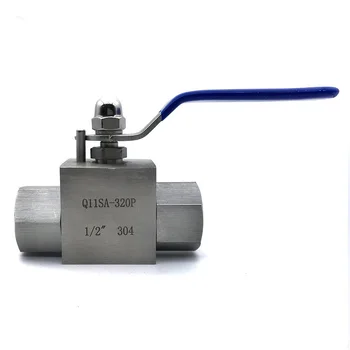 

2017 Free Shipping DN6 DN10 1/2" DN15 DN20 DN25 2 Way Stainless Steel 304 Body High Pressure Female Thread Manual Ball Valve