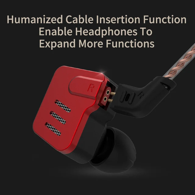 KZ BA10 Headphone 5BA Drive Unit In Ear Earphone 5 Balanced Armature Detachable Detach 2Pin Cable DJ HIFI Metal Earphone Headset