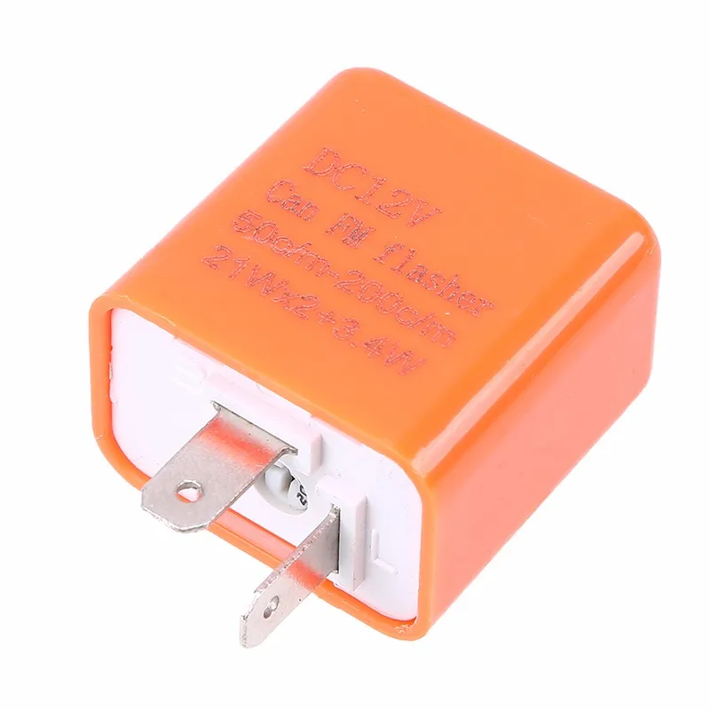 

Orange Universal Adjustable Frequency Flashing Flasher Motorcycle LED Strobe Lights Signal Indicator 12V Flash Relay For Harley