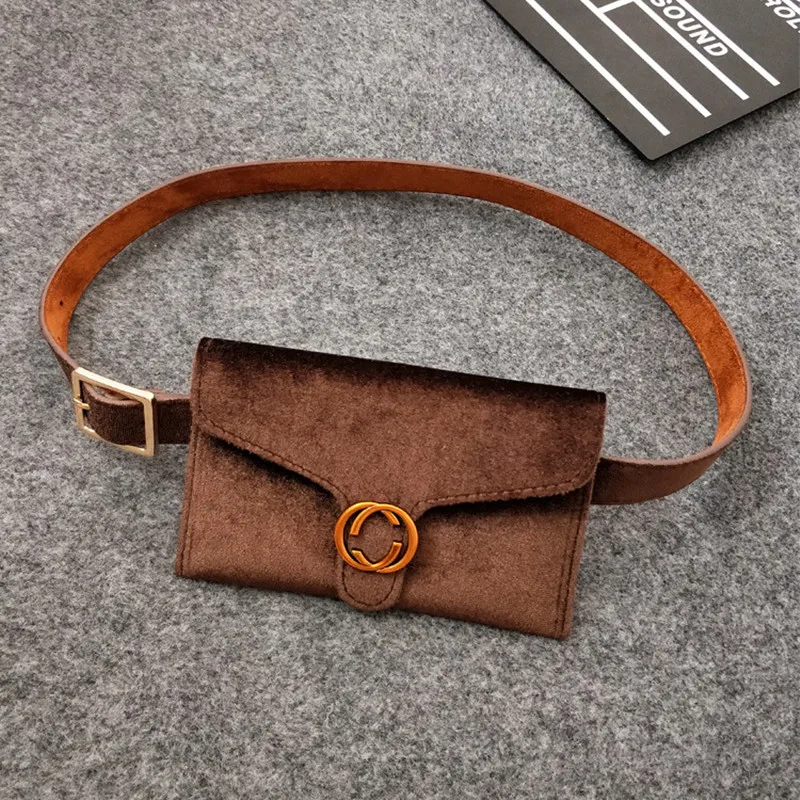 جديد حزمة مراوح للنساء Waistbag المخملية حزام الإناث 2018 المال الهاتف الخصر حزم حزمة مراوح للنساء محفظة الورك حقيبة 6 اللون