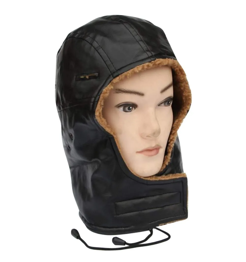 

Faux Leather Winter Thermal Liner Hats For Hard Hat Safety Helmet