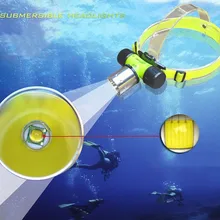Водонепроницаемый CREE XM-L T6 1800 люмен подводный 60 м светодиодный фонарик для дайвинга подводного погружения фары фара dive головного света