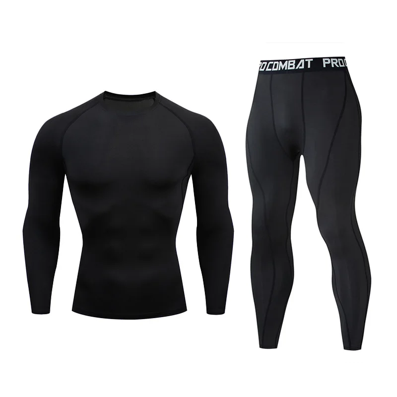 warm long johns Men long johns fitness thin tight thermal underwear suits and pants clothes for men silk long johns