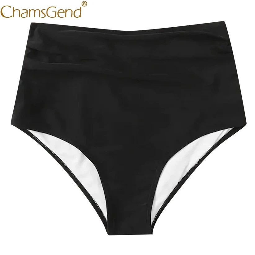 

2019 Drop Shipping Women High Waist Swimsuit Solid Quick Dry Swim Trunks Briefs Bikini Bottoms Woman Beach Swimming Panties 907