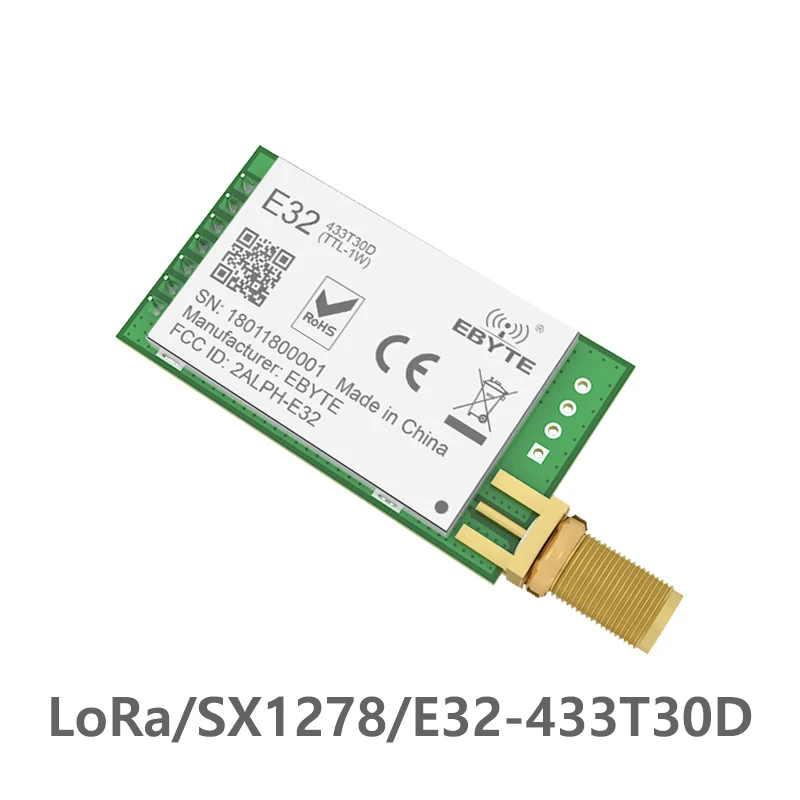 

LoRa SX1278 SX1276 433MHz rf Module Transmitter Receiver E32-433T30D UART Long Range Wireless rf Transceiver
