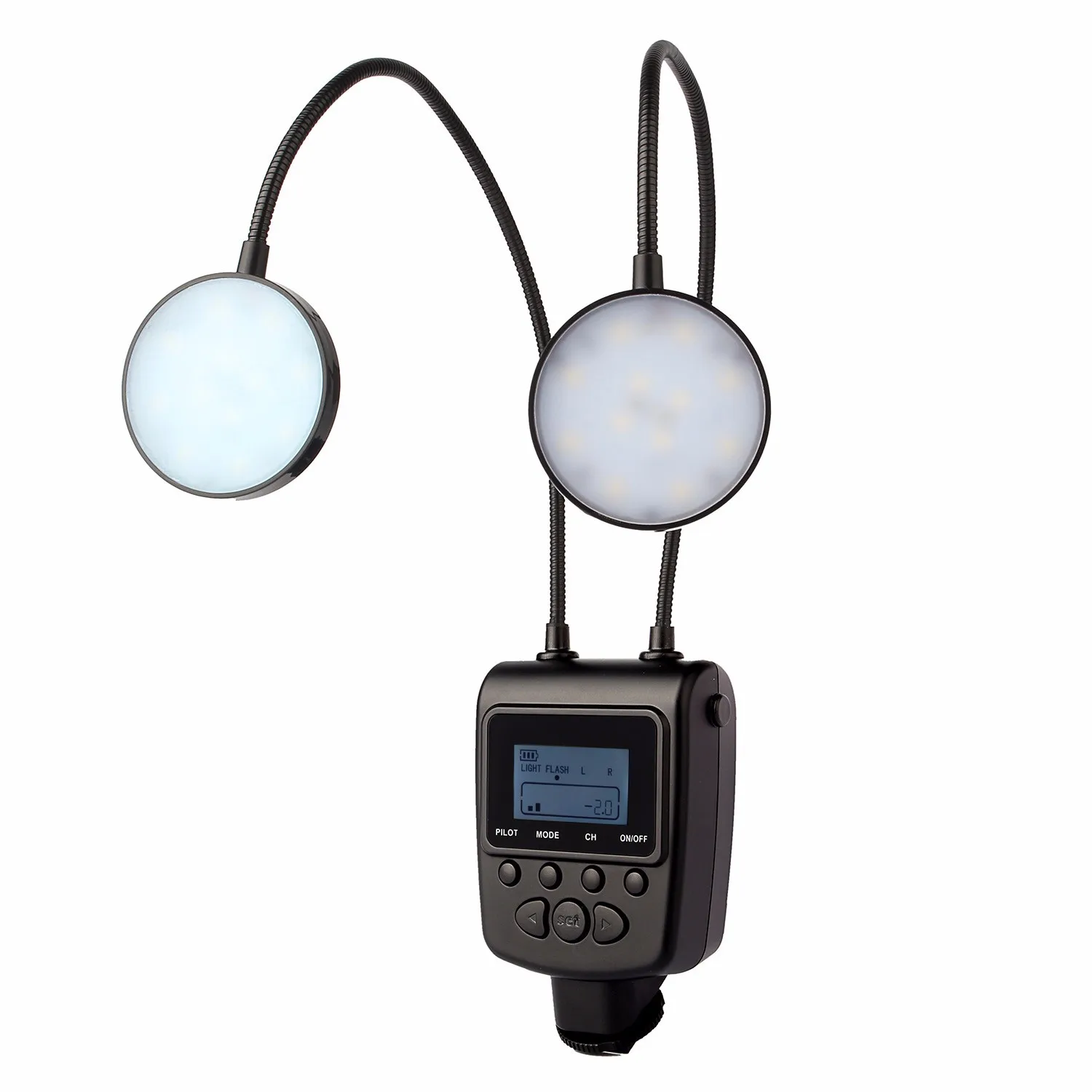 

Travor ML-2D LED Macro Flash Light Lamp Speedlite with Flexible Metal Hose Adjustable Angle for Canon Nikon DSLR Camera
