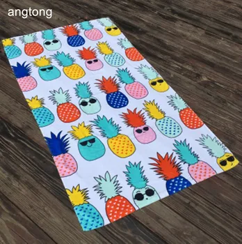 

150X85cm 100% cotton adult children swim beach towel European simple pear reactive print T279