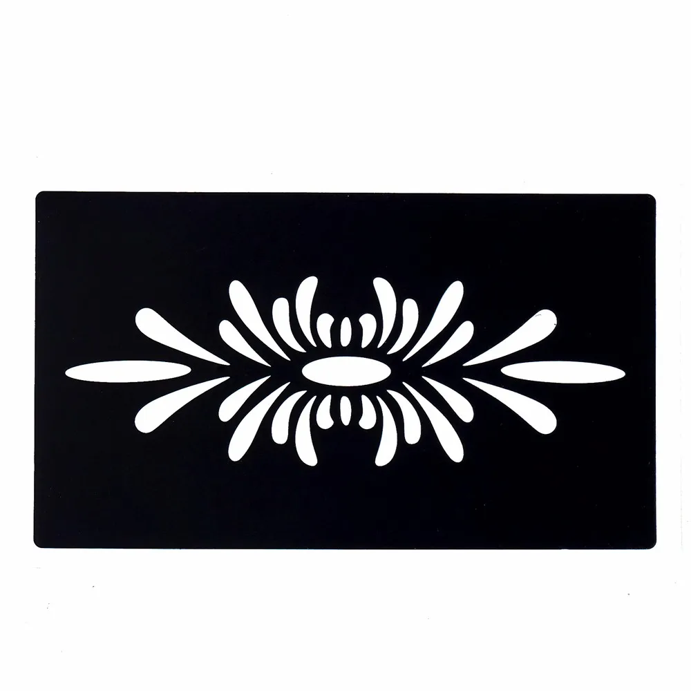 1pc Small Henna Indian Tattoo Stencil Drawing for Airbrush Painting Women Makeup Body Art Chrysanthemum Tatoo Stencil Design G55
