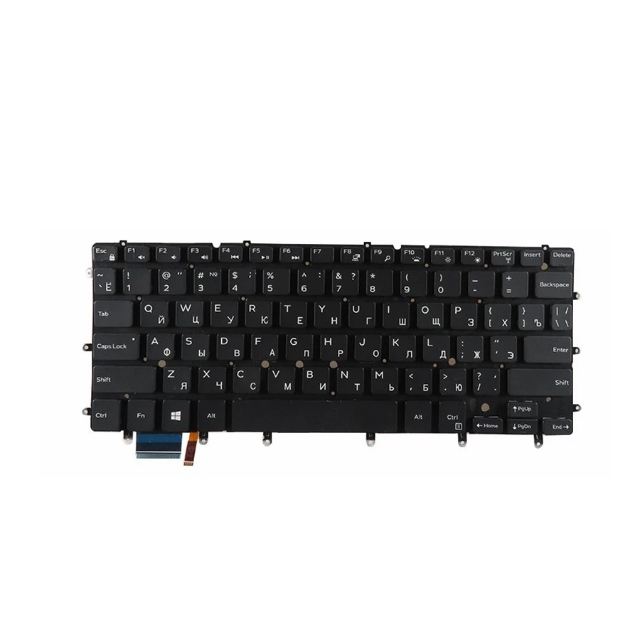  GZEELE Russsian laptop keyboard for Dell Inspiron 13 7000 7347 7348 7352 7353 7359 RU Black with ba