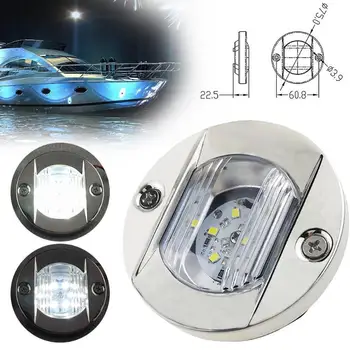 

DC 12V 2.2W IP66 Splashproof Marine Boat Transom Round Stainless Steel Cold White LED Lighting Auto Vehicle Accessaries
