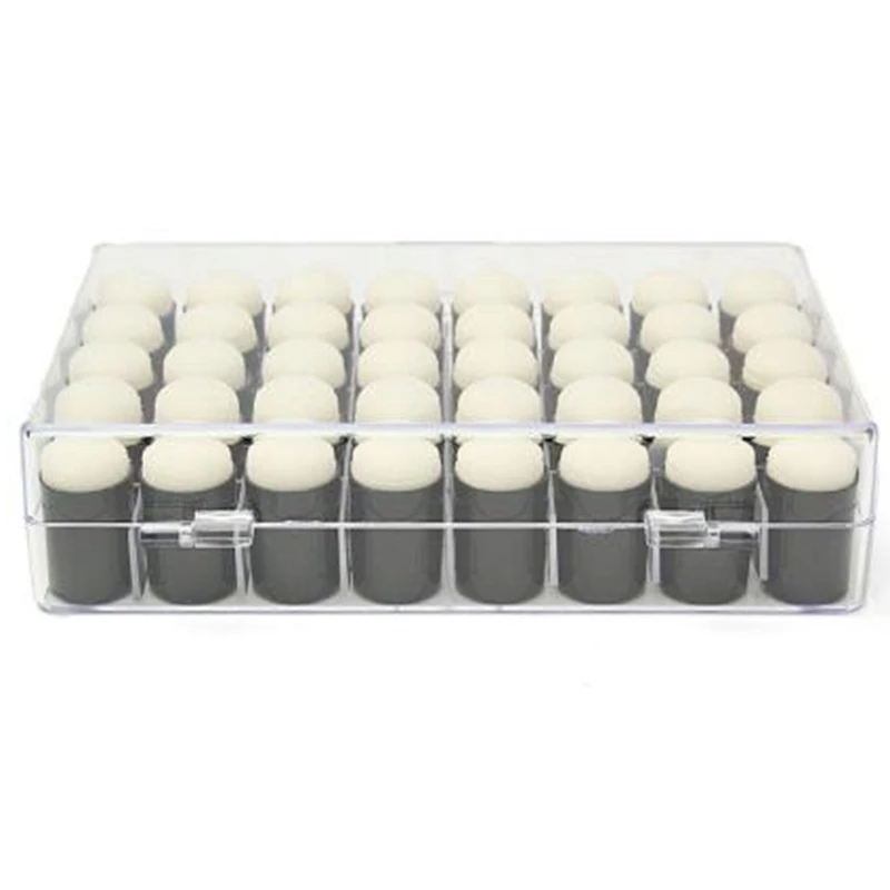 Günstige 40Pcs Finger Schwamm Dauber Malerei Tinte Pad Stanzen Pinsel Handwerk Fall Kunst Werkzeuge Mit Box Büro Schule Darwing Diy handwerk